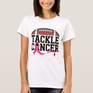 Camiseta Desenho de Laço Rosa Contra o Câncer
