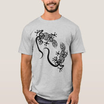 Desenho de Lagarto Duplo com Mandala Intrincada e 