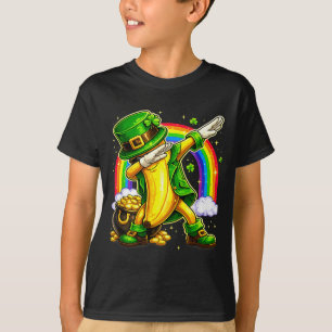 Camiseta desenho de leprechaun banana dabbing do dia de São