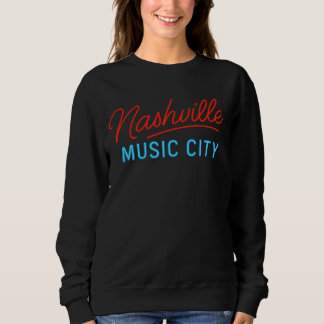 Camiseta Desenho de Letreiro de Neon da Music City de Nashv