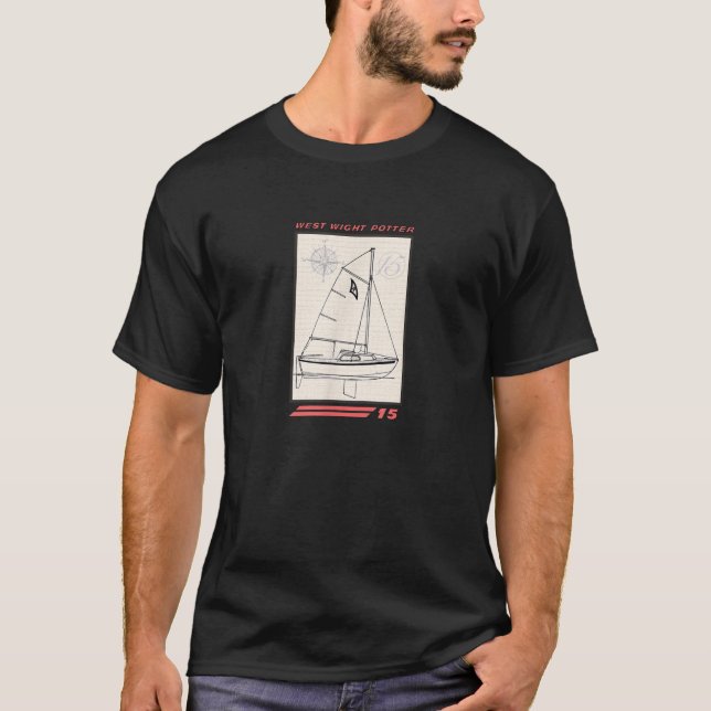 Camiseta Desenho de Linha de Navegação em Potter 15 de Peso (Frente)