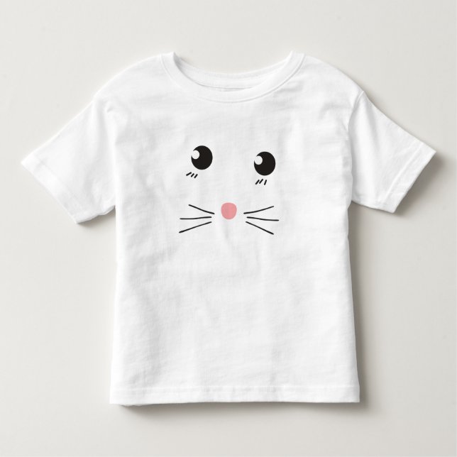Camiseta Desenho de linha de rosto de gato (Frente)