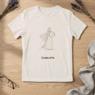 Camiseta Desenho de Linha Heróica - Guerreiro Minimalista M