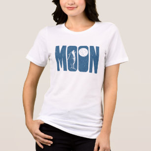 Camiseta Desenho de Linocut de Halloween do Lobo Lunar