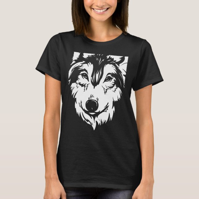 Camiseta Desenho de lobo (Frente)