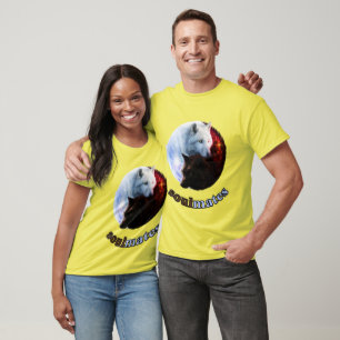 Camiseta desenho de lobos almas gêmeas