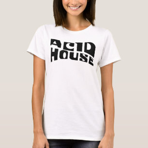 Camiseta desenho de logotipo de música Acid House
