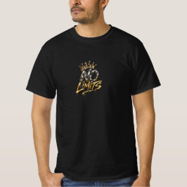 Camiseta Desenho de Luxo Coroa Dourada Sem Limites