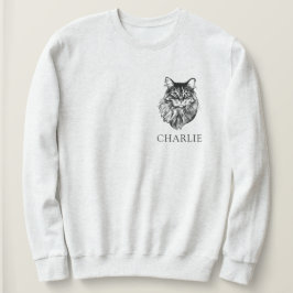 Camiseta Desenho de Maine Coon Personalizado