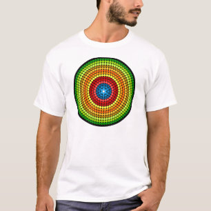 Camiseta Desenho de Mandala Abstrata Pontilhada-65904