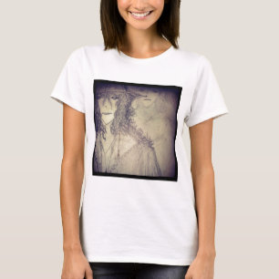 Camiseta desenho de manga de anime de potência de bruxas ia