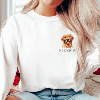 Camiseta Desenho de Mão Personalizado do Cachorro do Retrie