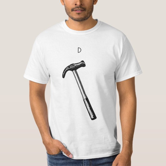 Camiseta Desenho de martelo, ilustração da ferramenta de vi (Frente)