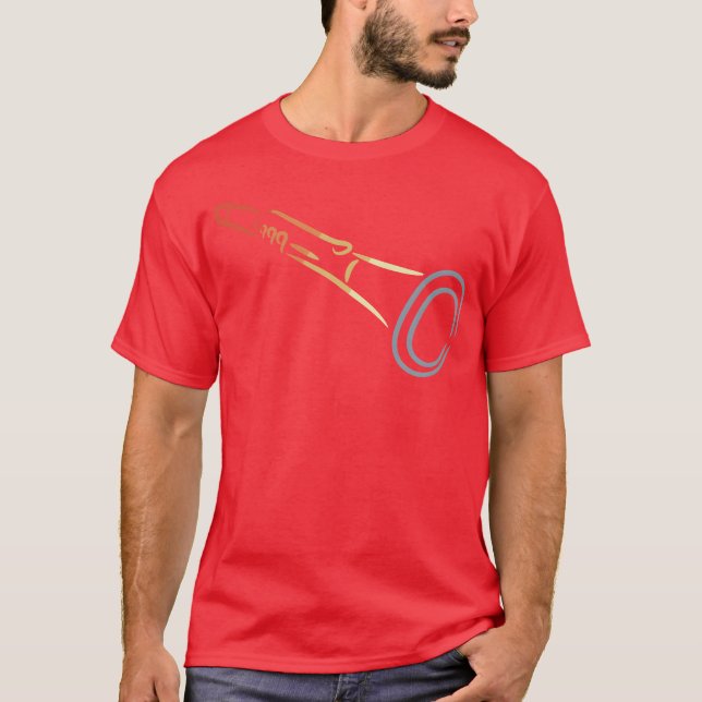 Camiseta Desenho de menina com clarinete (Frente)