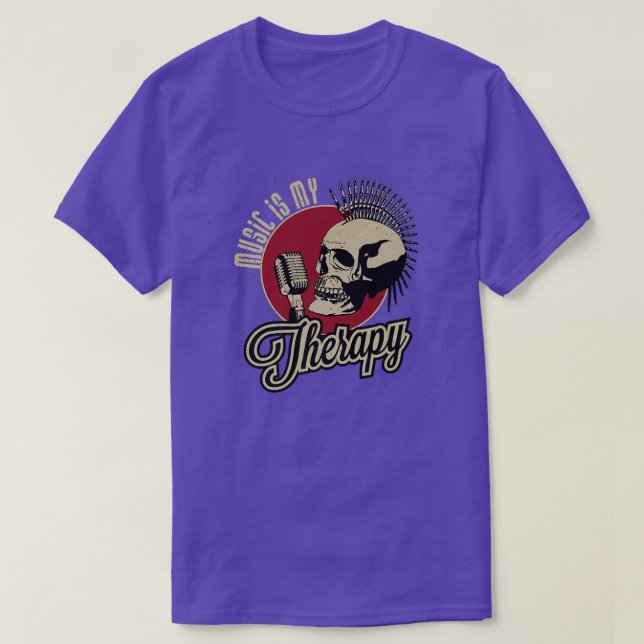 Camiseta Desenho de Microfone Rock Roll para Bandas de Arti (Frente do Design)
