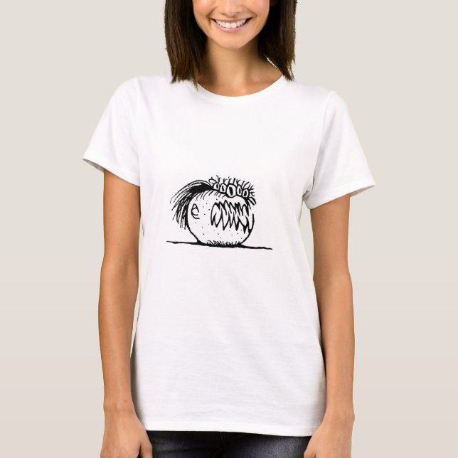 Camiseta Desenho de monstro fantasma feio (Frente)