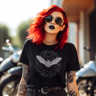Camiseta Desenho de morcego simbólico