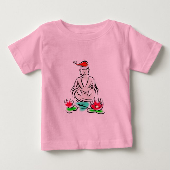 Camiseta Desenho de Natal Buda (Frente)