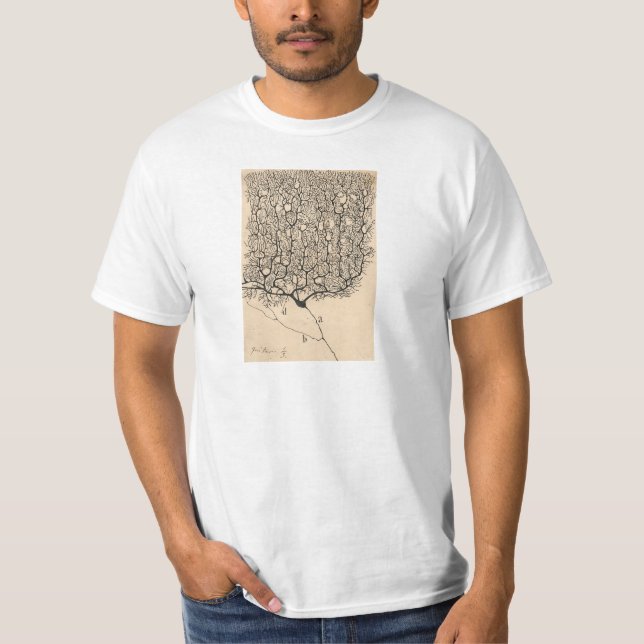 Camiseta Desenho De Neuron Por Santiago Ramón Y Cajal (Frente)