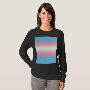 Camiseta Desenho de padrão de bandeira do orgulho transgêne