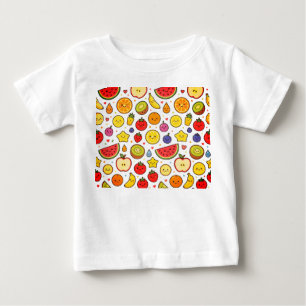 Camiseta desenho de padrão de frutas