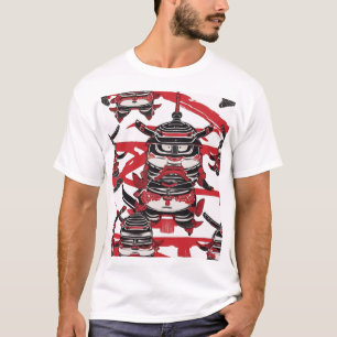 Camiseta Desenho de Padrão Tradicional Japonês 0015