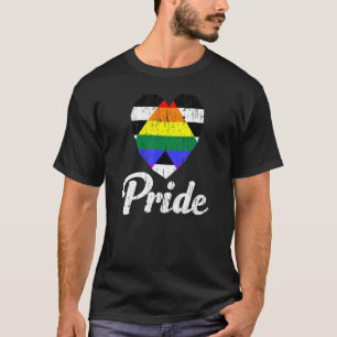 Camiseta Desenho de Palavras Arco-Íris Ally Orgulho gay Het