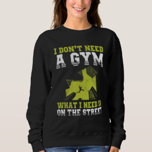 Camiseta Desenho de Parede de Ginástica Urbana para Parque