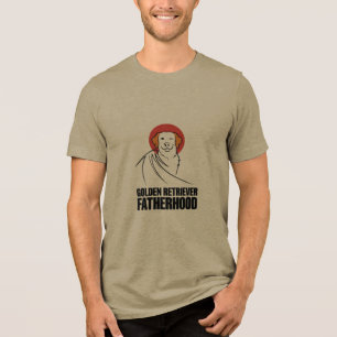 Camiseta Desenho de Paternidade do Golden Retriever