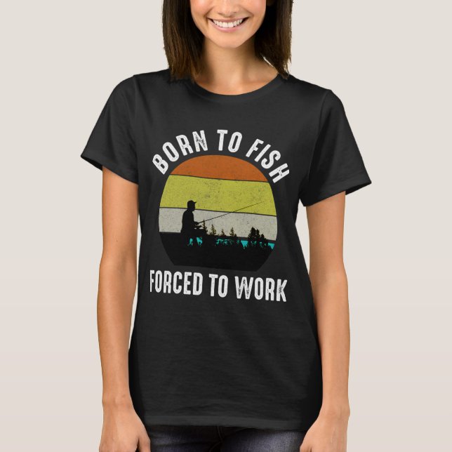 Camiseta desenho de pesca, ditado engraçado (Frente)