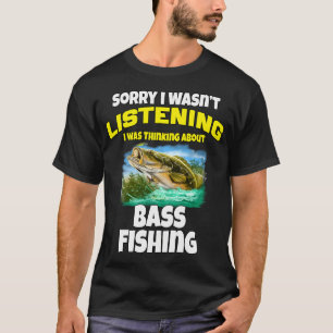 Camiseta Desenho de pescador de pesca Desculpe, eu não esta