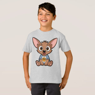 Camiseta Desenho de Porco-terra Fofo