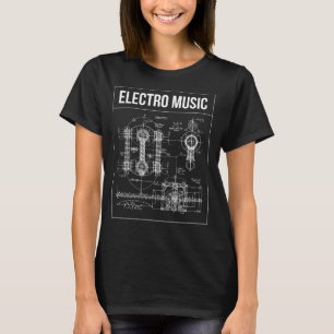 Camiseta desenho de pôster de Electro Music