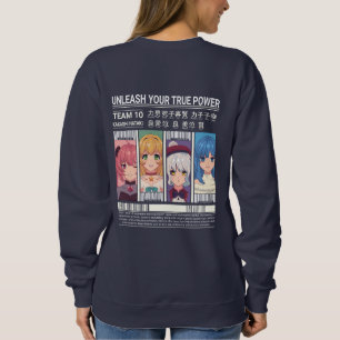 Camiseta Desenho de Poster de Equipe de Anime "Liberte Seu 