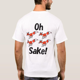 Camiseta Desenho de Punheta de Raposa Divertida Sake