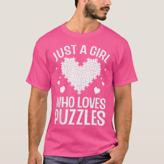 Camiseta Desenho de Quebra-Cabeça Legal Para Mulheres Menin