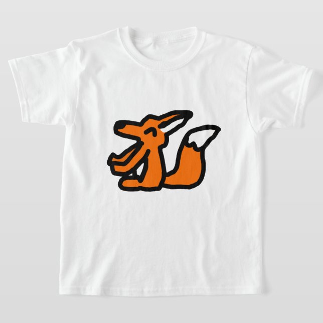 Camiseta Desenho de Raposa Divertida (Postura )
