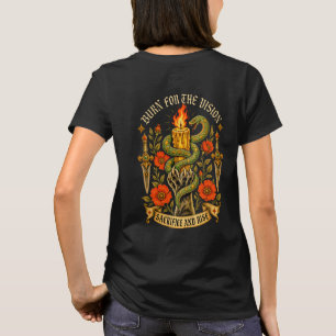 Camiseta Desenho de resiliência feminina de tatuagem tradic