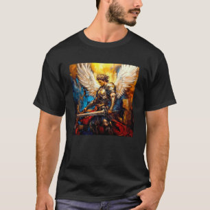 Camiseta Desenho de Santos Católicos São Miguel Arcanjo par