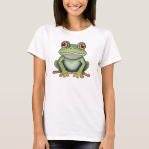Camiseta Desenho de sapo com lápis de cor