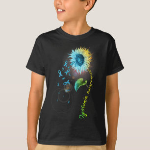 Camiseta Desenho de sobrevivente de girassol de conscientiz