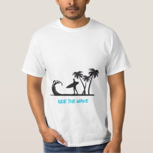Camiseta Desenho de Surf Ride the Wave
