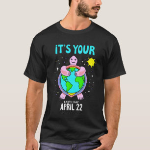 Camiseta Desenho de Tartaruga do Dia da Terra 22 de Abril P