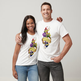 Camiseta desenho de tatuagem retrô cruz e borboleta -amor g