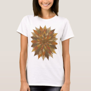 Camiseta Desenho de texto FOLHAS DE OUTONO Cinza Dinâmico