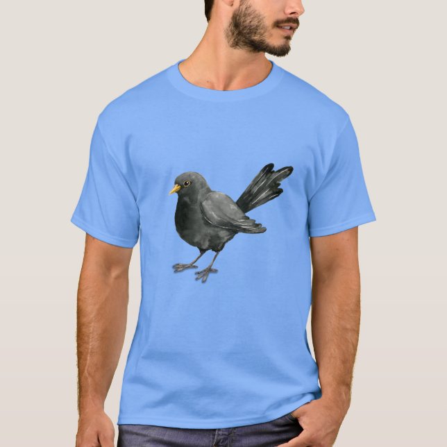 Camiseta Desenho de tinta Blackbird (Frente)
