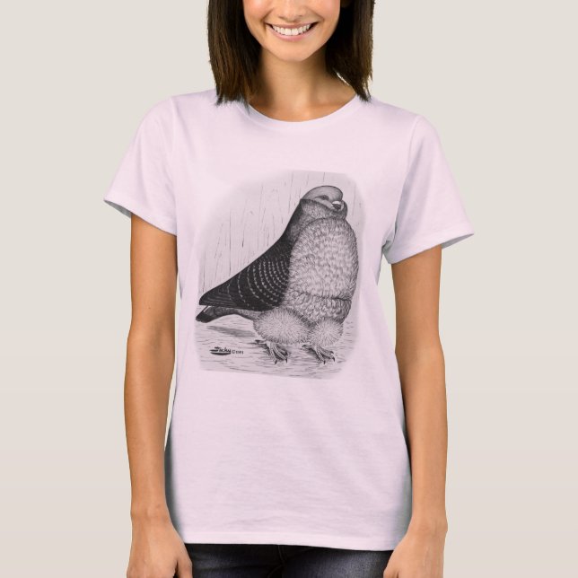 Camiseta Desenho de Tinta de Coroa Chinesa (Frente)