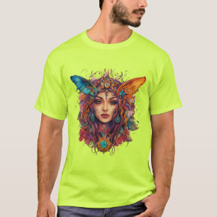Camiseta Desenho De Tinta Espiritual Mística - Tatuagem Vib