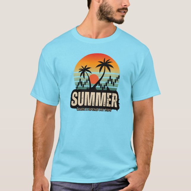 Camiseta Desenho de trader | Verão | Engraçado (Frente)