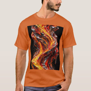 Camiseta Desenho de triângulo de fusão extremamente 3D